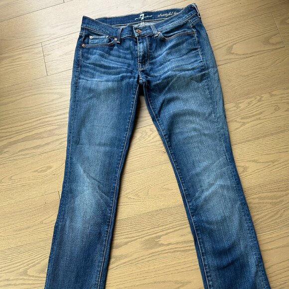 7 For All Mankind Straight Leg Jeans – Size 29 - Picture 4 of 5